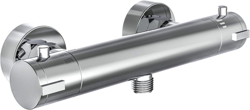 JOHO VC-3030-ABLAGE CP Duschset Regendusche, Chrom & EISL CLAUDIO, Mischbatterie mit Thermostat, The