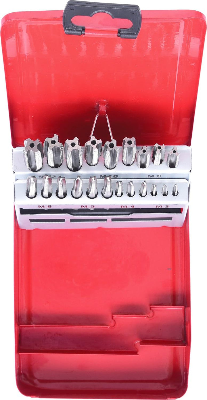 KS Tools 336.0621 HSS Handgewindebohrer-Satz M, Stahlblechkassette 21-tlg.M3-M12
