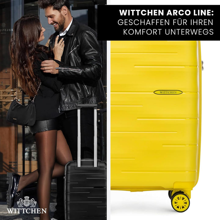 WITTCHEN ARCO Line | Mittelgrosser Koffer Reisetasche | Leichtes Gepäck Polypropylen TSA-Schloss Tel