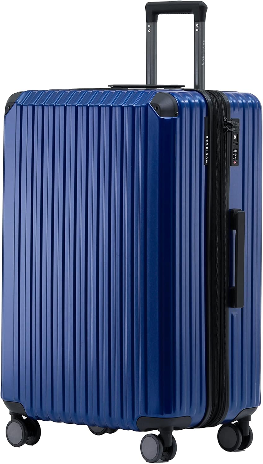 Münicase M816 TSA-Schloss Koffer Reisekoffer Trolley Kofferset Hardschale Boardcase (Diamondblau, Gr