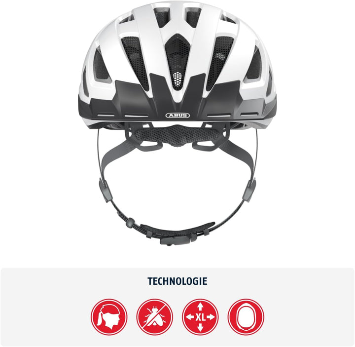 ABUS Stadthelm Urban-I 3.0 - Fahrradhelm mit Rücklicht, Schirm und Magnetverschluss - für Damen und