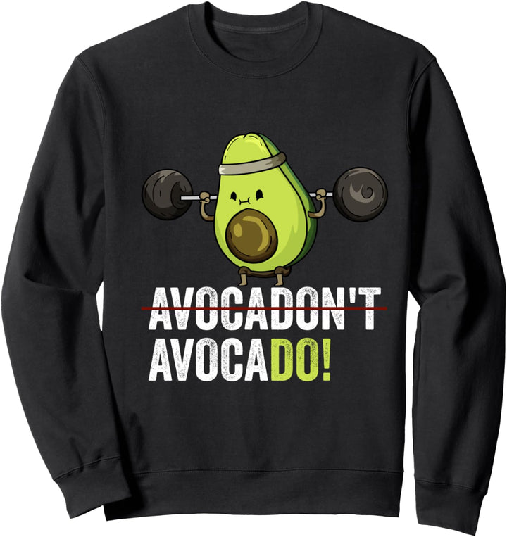 Fitness Gewichtheben Gym Vegan Avocado Workout Sweatshirt
