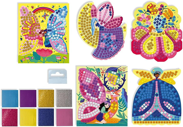 Janod - Fairies Foam Mosaics Box - Les Ateliers du Calme - Kreatives Freizeitkit für Kinder - Feinmo