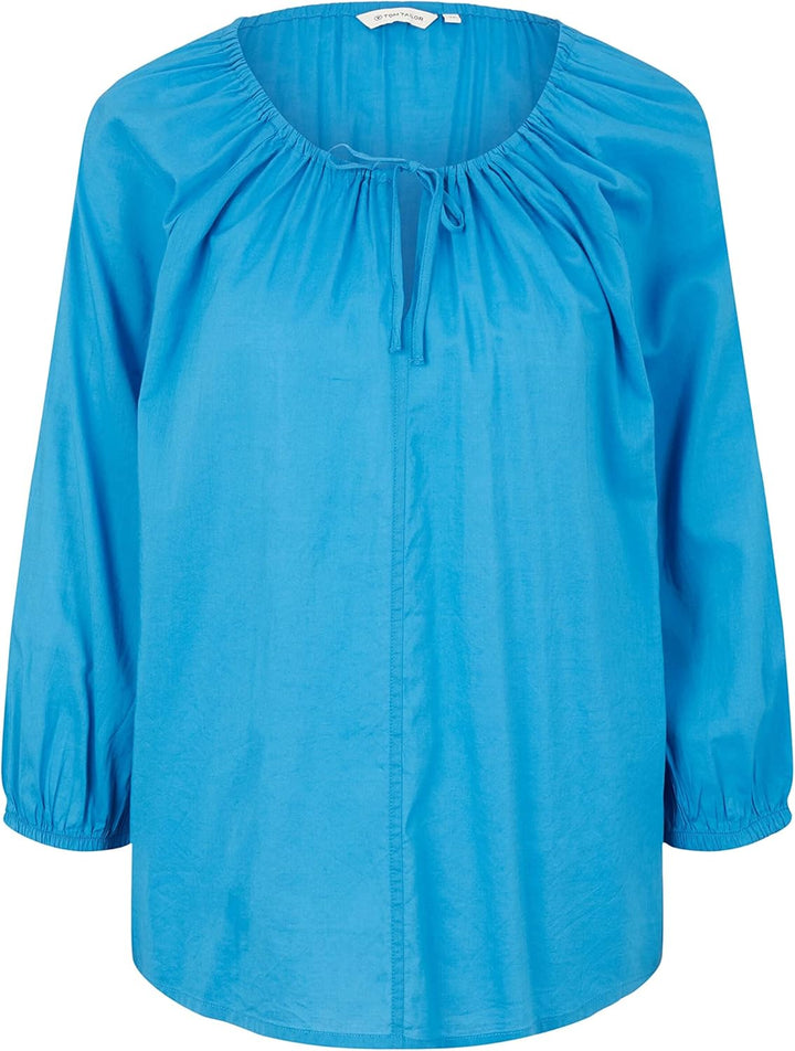 TOM TAILOR Damen Tunica Bluse, 30095 - Sublime Teal Blue