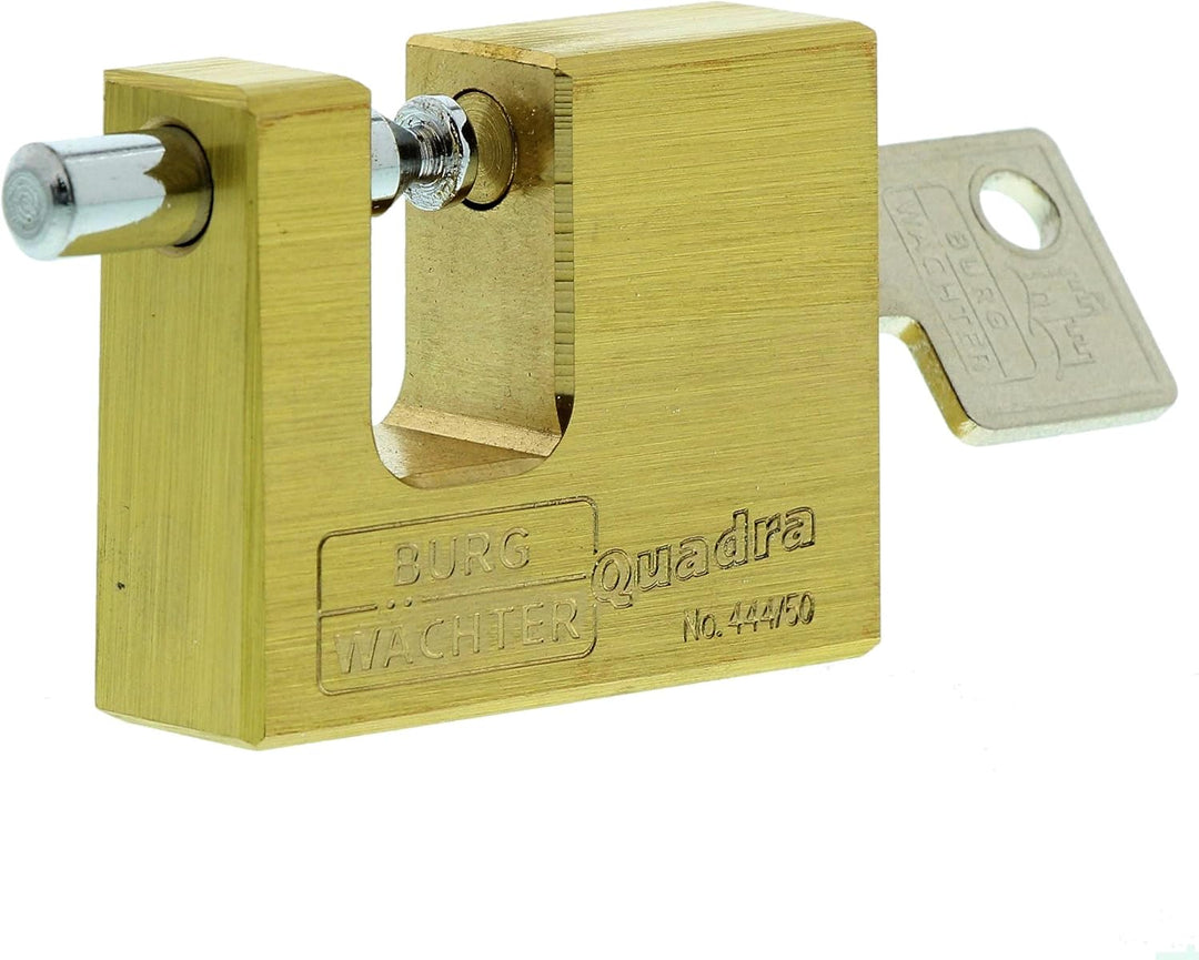 Burg-Wächter Vorhängeschloss, 7 mm Bügelstärke, Kneifschutz, 2 Schlüssel, Quadra 444 50 SB