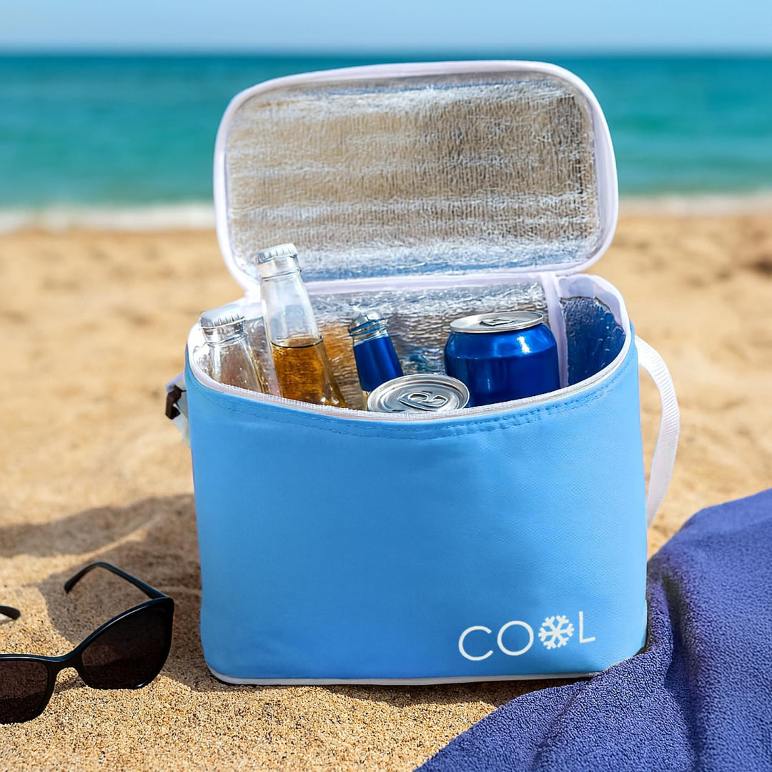 com-four® Kühltasche - Klassische Faltbare Thermo-Kühlbox - Isoliertasche für Picknick, Camping, Out