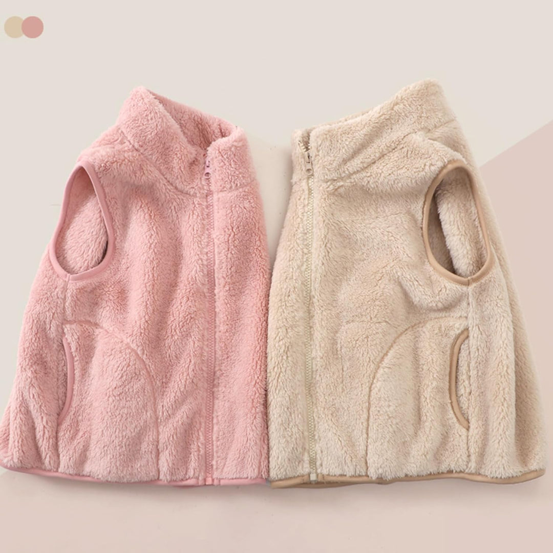 ANIMQUE Kinder Fleece Weste Winter Baby Kleinkind Jungen Mädchen Eltern-Kind Fleeceweste Super Warm