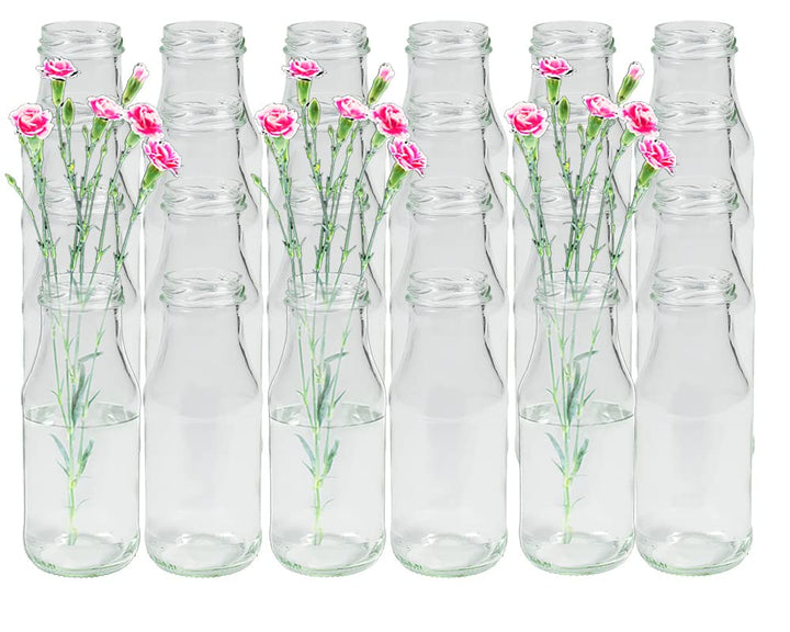 24 Stück Runde Mini Vasen Typ 263 Glasfläschchen kleine Dekoflaschen Flasche Väschen Vase Glasflasch