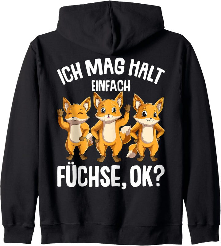 Ich mag halt Füchse Kinder Mädchen Jungen Fuchs Kapuzenjacke