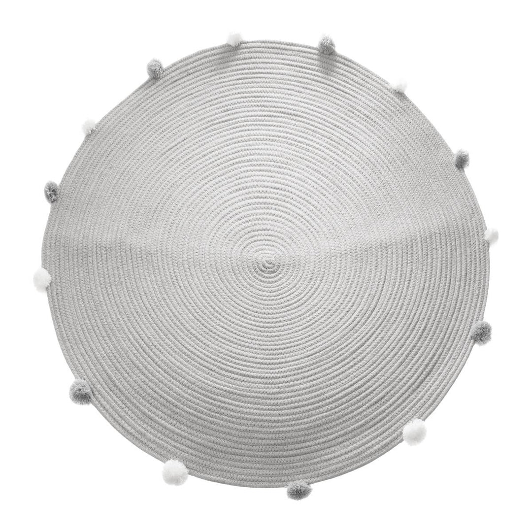 Kinderteppich Pompons - grau D 90 cm - Grau - Atmosphera créateur d'intérieur cm Grau, cm Grau