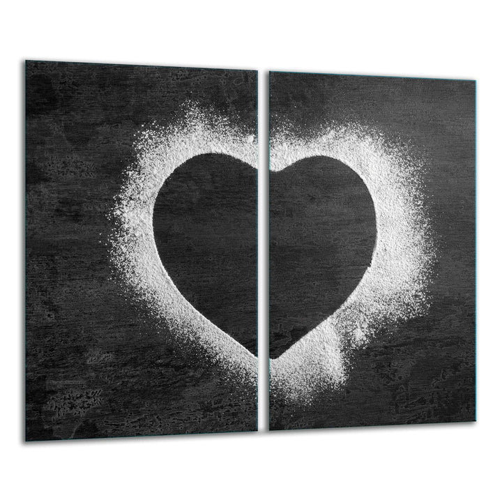 TMK | Herdabdeckplatten ceranfeld 2 Teilig 30x52 cm | Ceranfeldabdeckung Küche Elektroherd Induktion