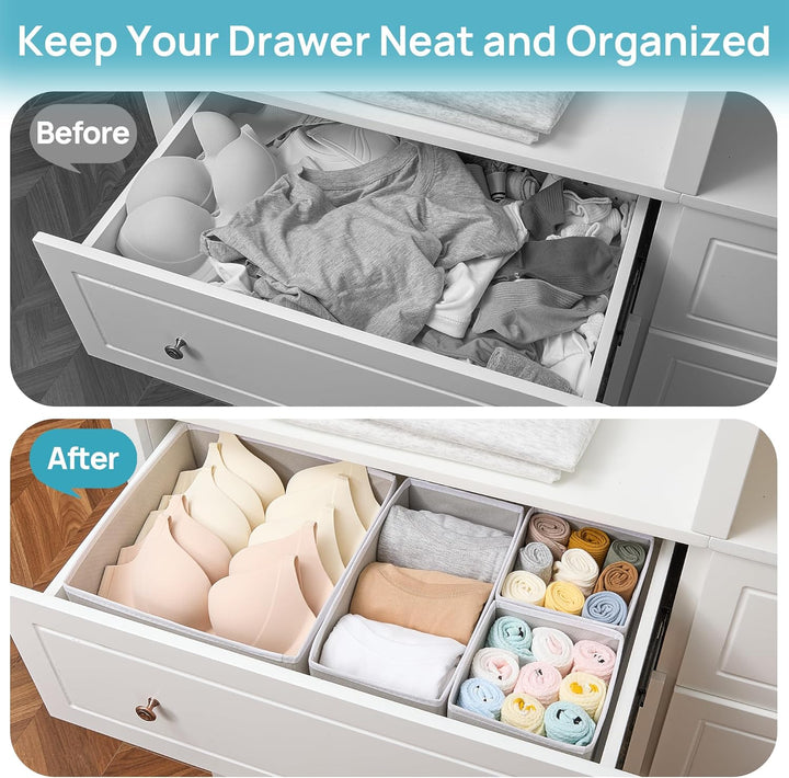 Vtopmart 12 Pack Kleiderschrank Organizer, Faltbare Schrank Organizer Kleiderschrank, Aufbewahrungsb