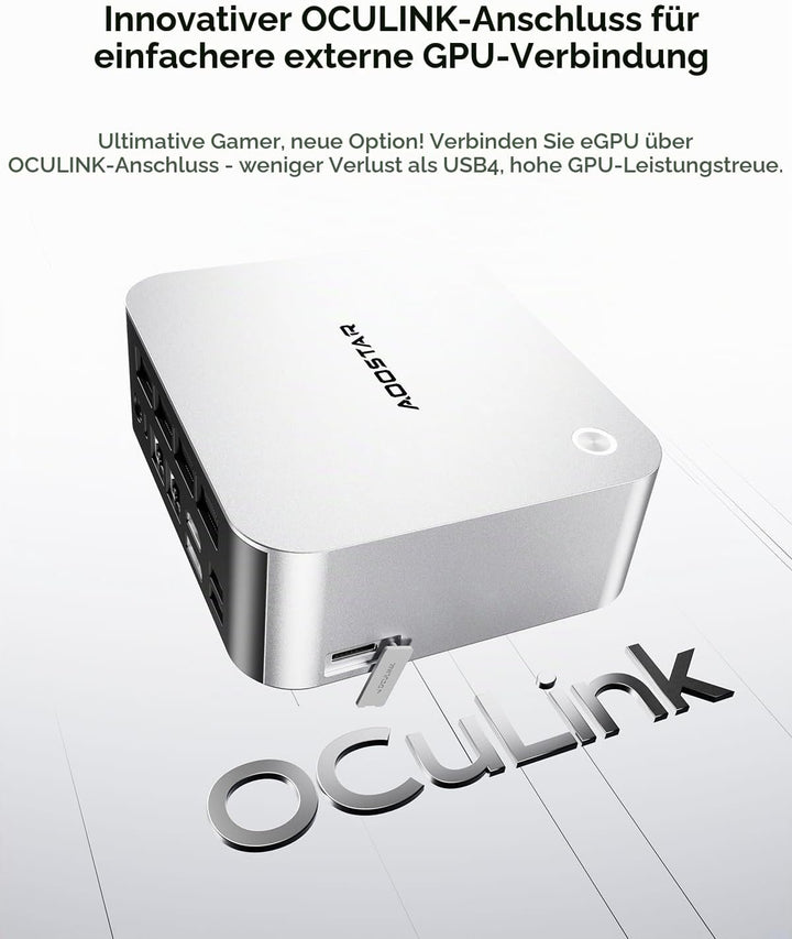 AOOSTAR MACO Mini PC Ryzen 7 PRO 8845HS(bis zu 5,1GHz) Mini Desktop Computer 24GB DDR5 RAM 1TB M.2 S