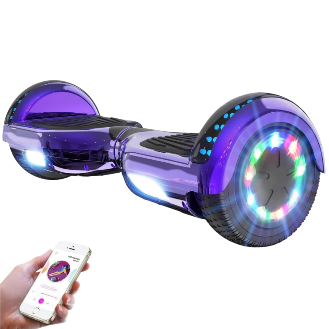 GeekMe Hoverboards für Kinder, 16,5 cm, Hoverboards mit Bluetooth-Lautsprecher, schöne LED-Lichter,