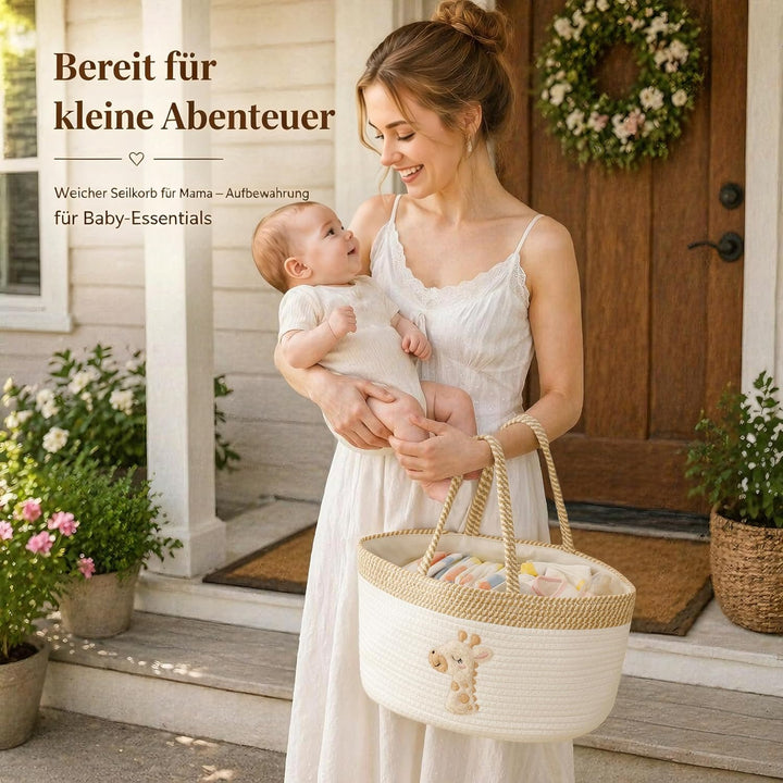 Wickel Organizer Wickeltasche Organizer, Baumwollseil Wickelkorb, Wickelorganizer Mit Griff, Baby Er