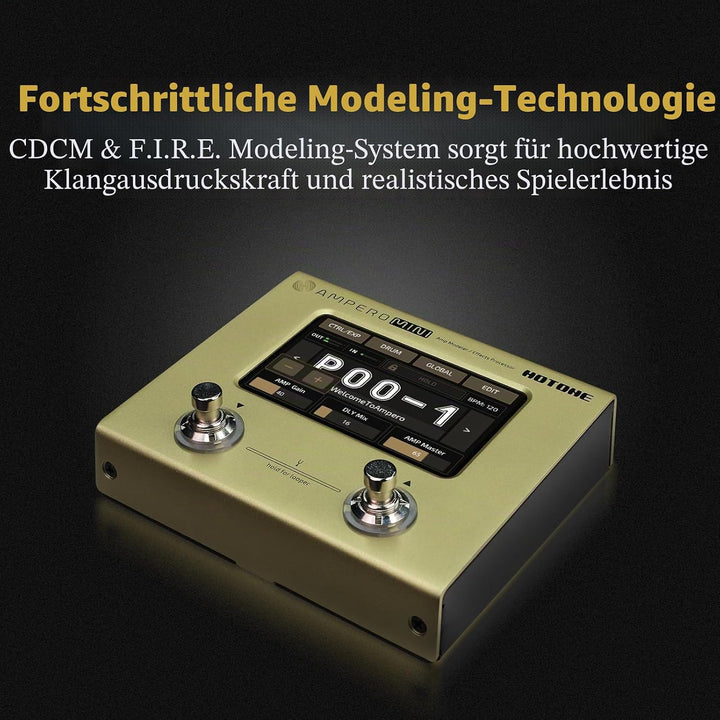 Hotone Gitarre Bass Multi-Effekte Prozessor Touchscreen Gitarre Bass Amp Modellierung IR Cabinets Si