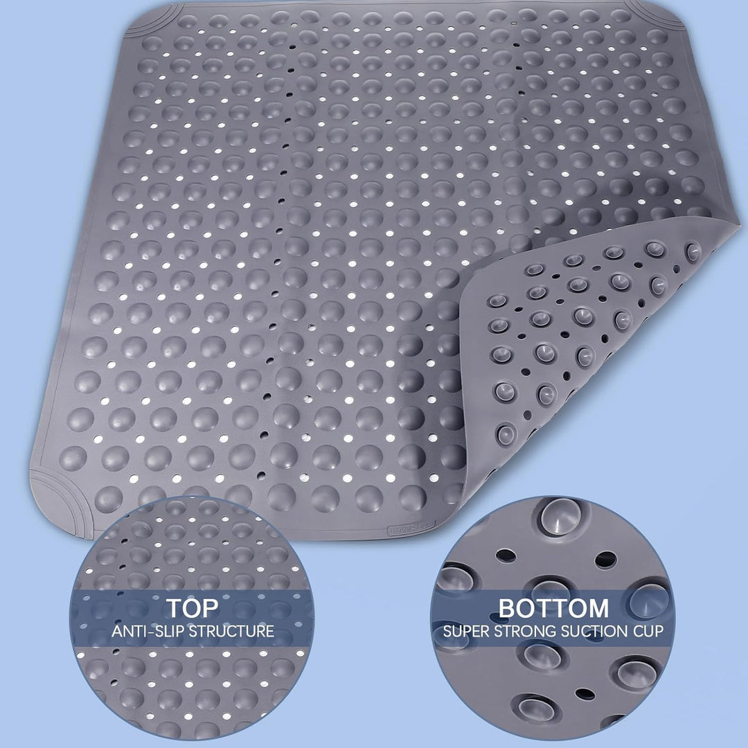 Duschmatte rutschfest 80x80cm, Antirutschmatte Dusche BPA-frei, Badematte rutschfest mit Saugnäpfen,