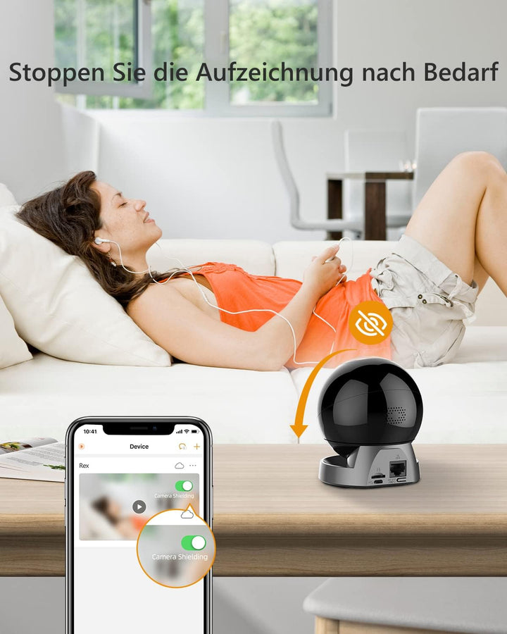 Imou überwachungskamera innen WLAN IP Kamera 360° Bewegungsverfolgung & Personenerkennung Nachtsicht