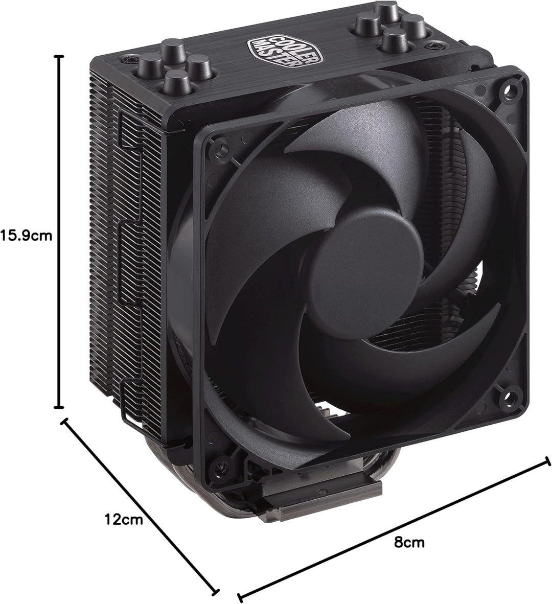 Cooler Master Hyper 212 Black Edition CPU Kühler mit LGA1700 Halterung, 4 Direktkontakt-Heatpipes mi