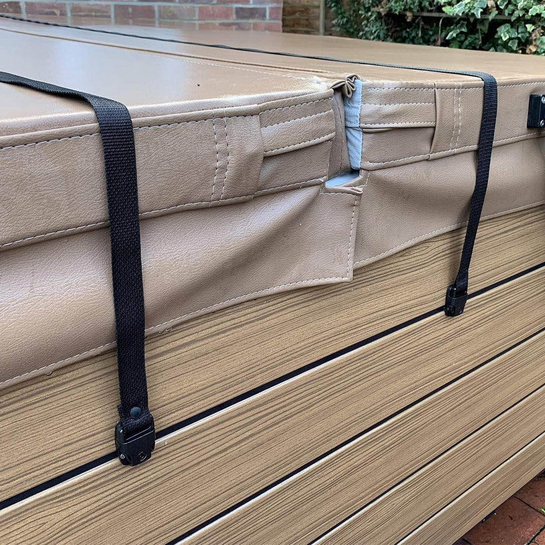 2 stück Duty Whirlpool Abdeckung Von Wind Straps Whirlpool Wind Strap Schwarz Leichte Einstellbare L