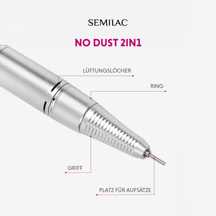 Semilac Elektrisch Nagelfräser (No Dust 2in1) 1 Stück (1er Pack), 1 Stück (1er Pack)