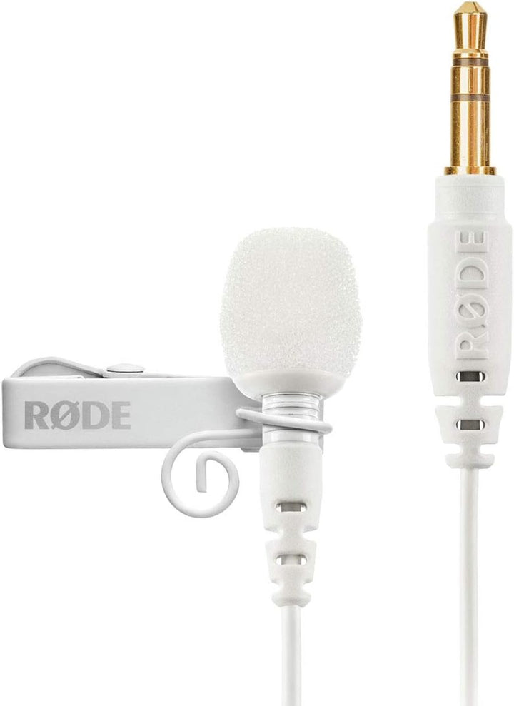 Rode Lavalier GO Weiss Ansteckmikrofon + keepdrum Fell-Windschutz WS05, Weiss