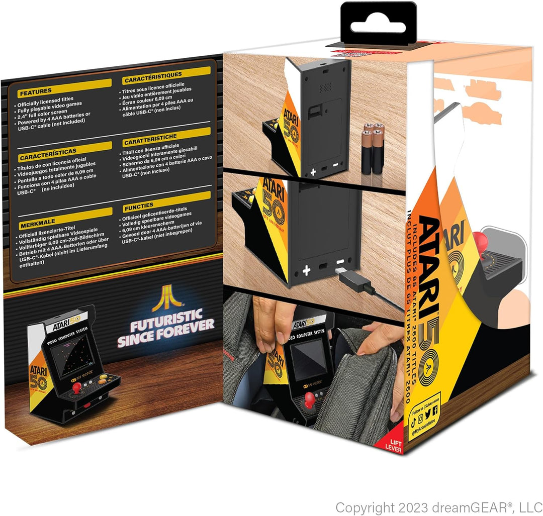 My Arcade Atari Nano Player Pro Portable Retro Arcade 75 Spiele