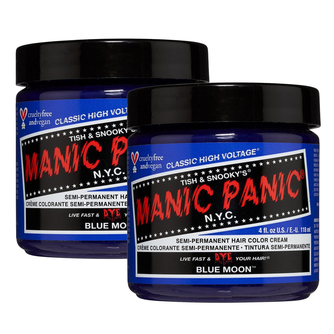 Manic Panic Semi-permanente Haarfarbe in Ultra-Violett, 113,4 g Blau 118 ml (2er Pack), Blau 118 ml