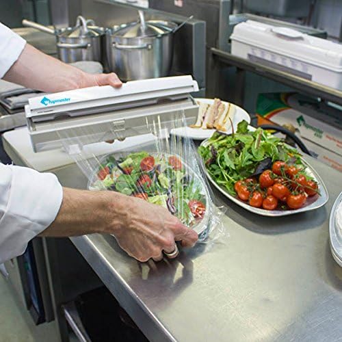 Wrapmaster 7586 1000 Catering Folienspender, weiss, 363x 68x 90mm & 1000 Frischhaltefolie-Nachfüllpa