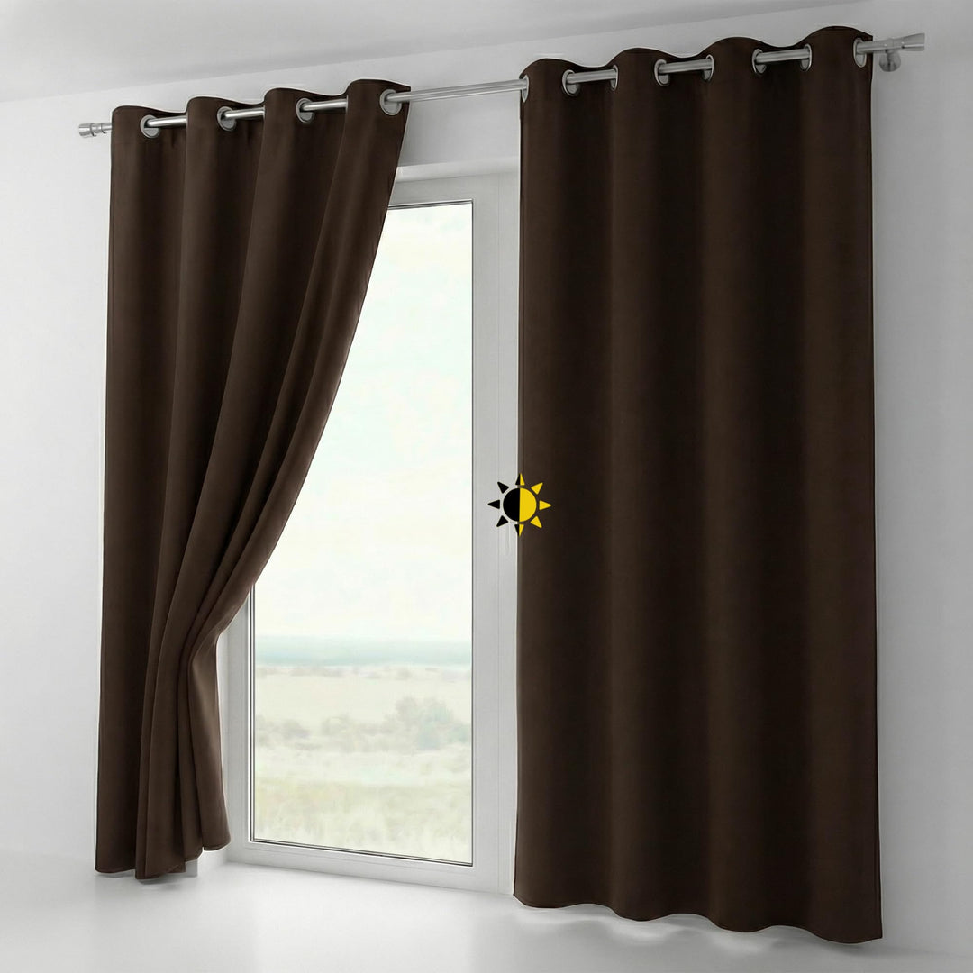 BEAUTEX Verdunkelungsgardine mit Ösen, Blackout Ösenschal Blickdicht abdunkelnd, Grösse und Farbe wä
