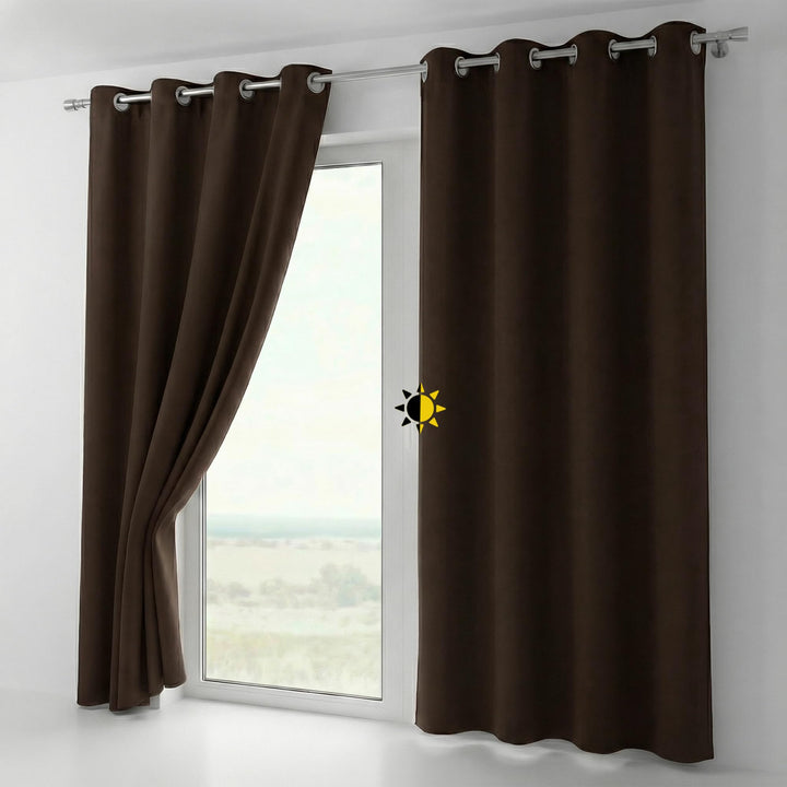 BEAUTEX Verdunkelungsgardine mit Ösen, Blackout Ösenschal Blickdicht abdunkelnd, Grösse und Farbe wä