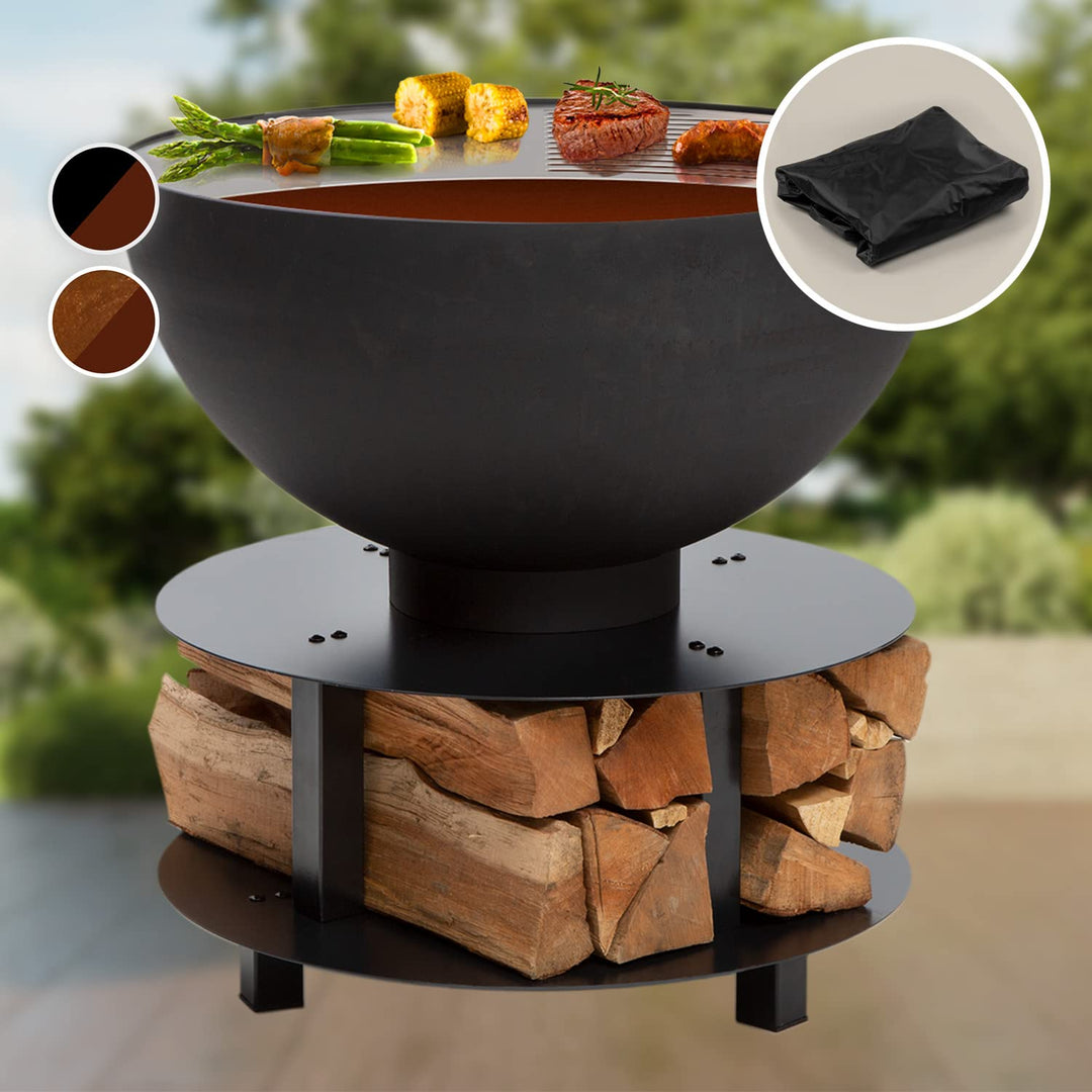 Blumfeldt Feuerschale, Tragbare Feuerschalen für den Garten, Outdoor Feuerstelle, Feuerschalen mit G