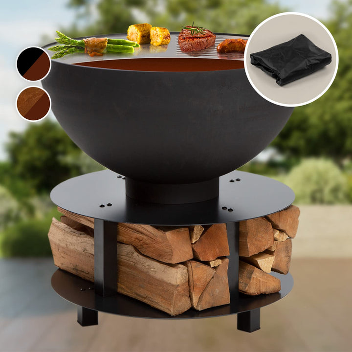 Blumfeldt Feuerschale, Tragbare Feuerschalen für den Garten, Outdoor Feuerstelle, Feuerschalen mit G