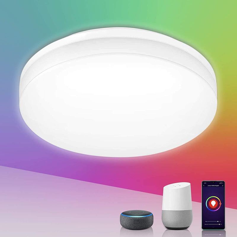 Lepro LED Deckenleuchte Dimmbar(RGB,Kalt-Warmweiss), Alexa Deckenlampe Smart Wifi 15W 1250LM, Wlan I