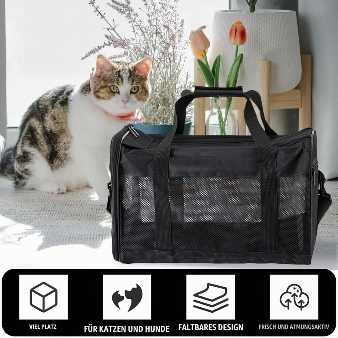 Transporttasche Für Katze Hund, Faltbare Transporttasche Katze, Transportbox Für Kleine, Hunde Trans