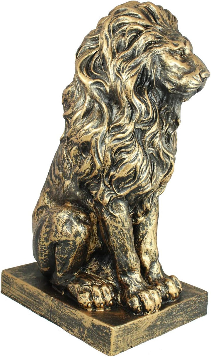 colourliving Löwe Skulptur Löwenstatue Deko Löwe Garten Gartenfigur Löwe sitzend