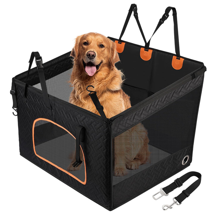 KYG grosser Hunde autositz für mittelgrosse bis grosse Hunde mit Matte, wasserfeste Rücksitz-Extende