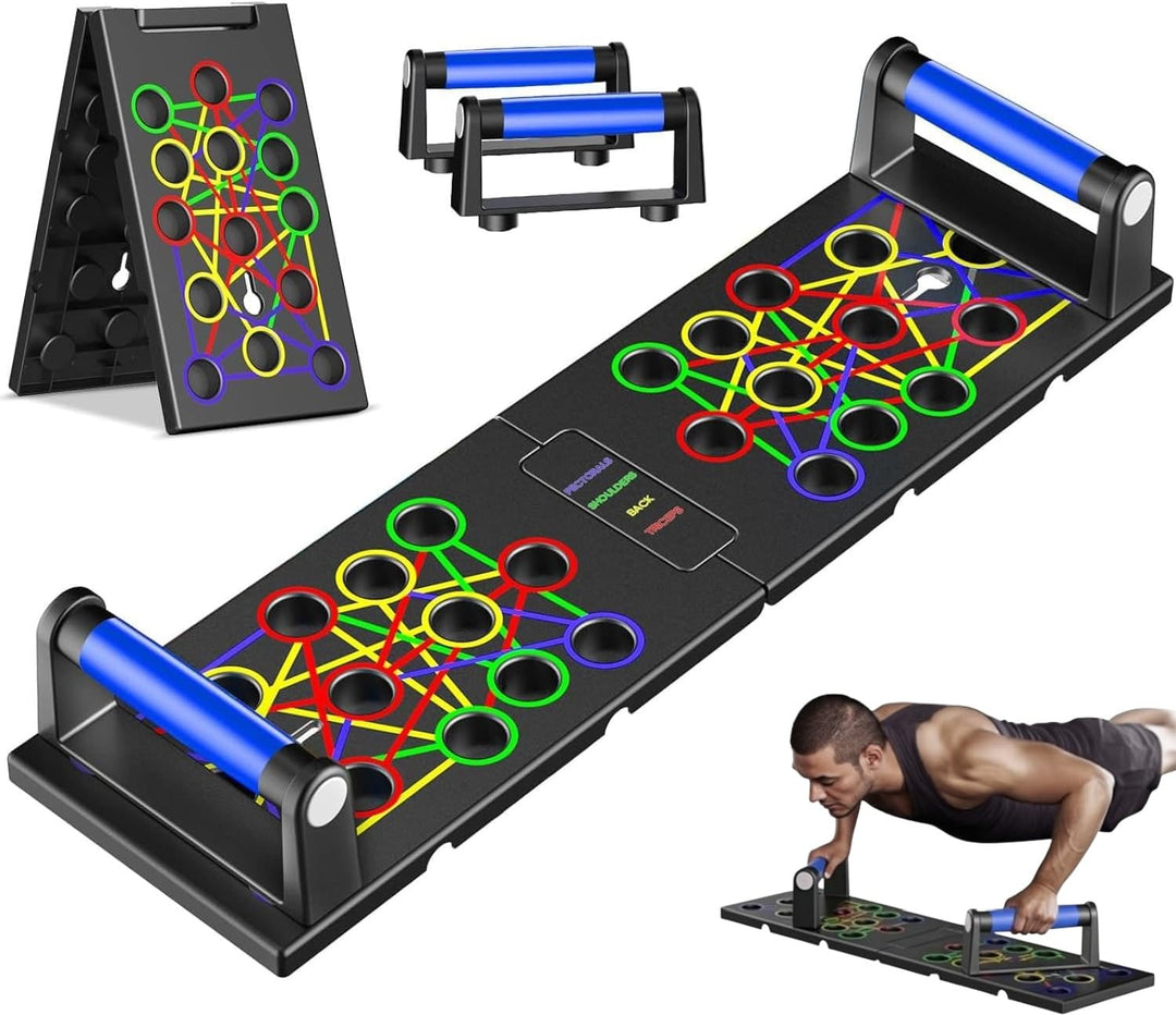 24 in 1 Faltbares Push-Up-Brett, Heimtrainingsgerät, Fettverbrennungs-Krafttrainingsgerät Push-Up-St