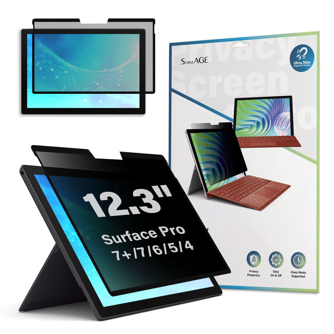 SenseAGE Magnetischer Blickschutzfilter für Microsoft Surface Pro 7+/7/6/5/4 (12.3"), Entfernbare, A