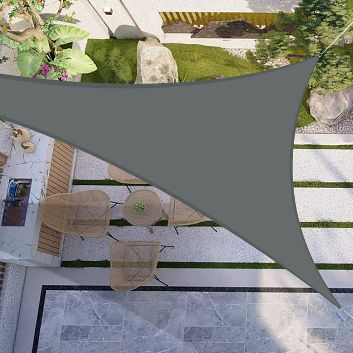 3.6x3.6x3.6m Wasserdichter Sonnenschutz Dreieck Sonnenschirm Aussenüberdachung Garten Patio Pool Sha