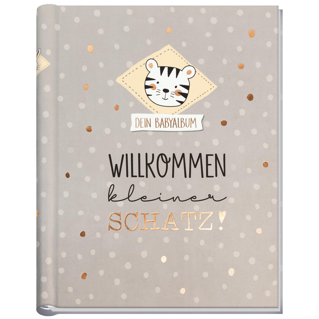 Babyalbum [Dotty Tiger] Baby-Tagebuch für Schwangerschaft und das erste Jahr | Erinnerungsalbum zur