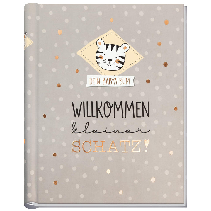 Babyalbum [Dotty Tiger] Baby-Tagebuch für Schwangerschaft und das erste Jahr | Erinnerungsalbum zur