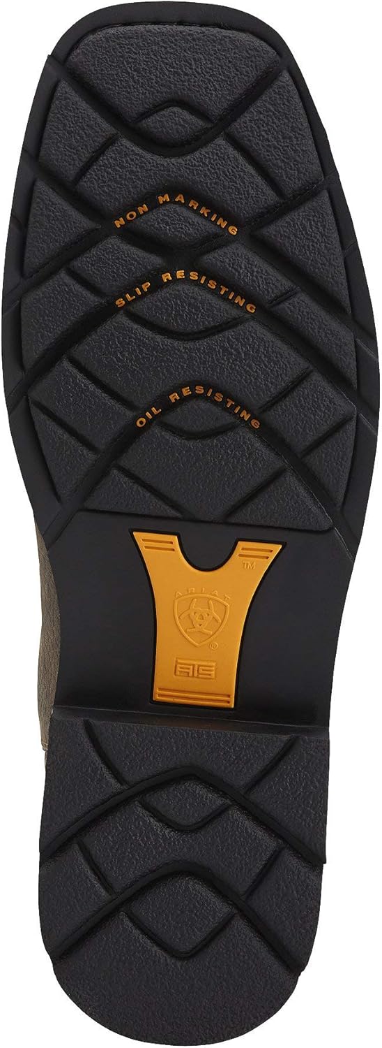 ARIAT Men's Sierra Wide Square Toe Work Boot US 8 2E| UK 7 | EU 41 Earth Black Crunch, US 8 2E| UK 7