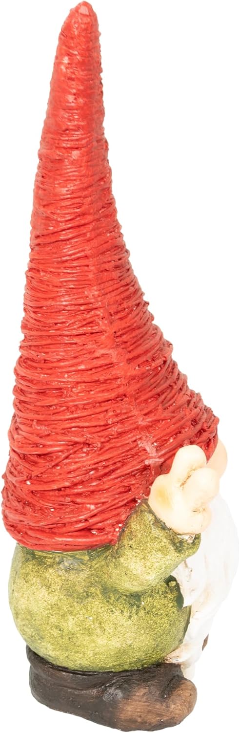 Lemodo Wichtel mit Vogelhaus | Weihnachtswichtel aus Magnesia | Wichtel Figur 42,5 cm hoch | Tomte m