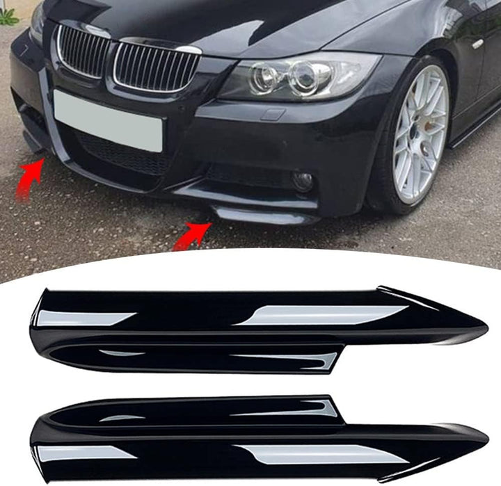 SPORTARC 2 x Frontstossstangen-Lippensplitter für BMW 3er-Serie E90 E91 320i 330i 2005–2008 Kohlefas