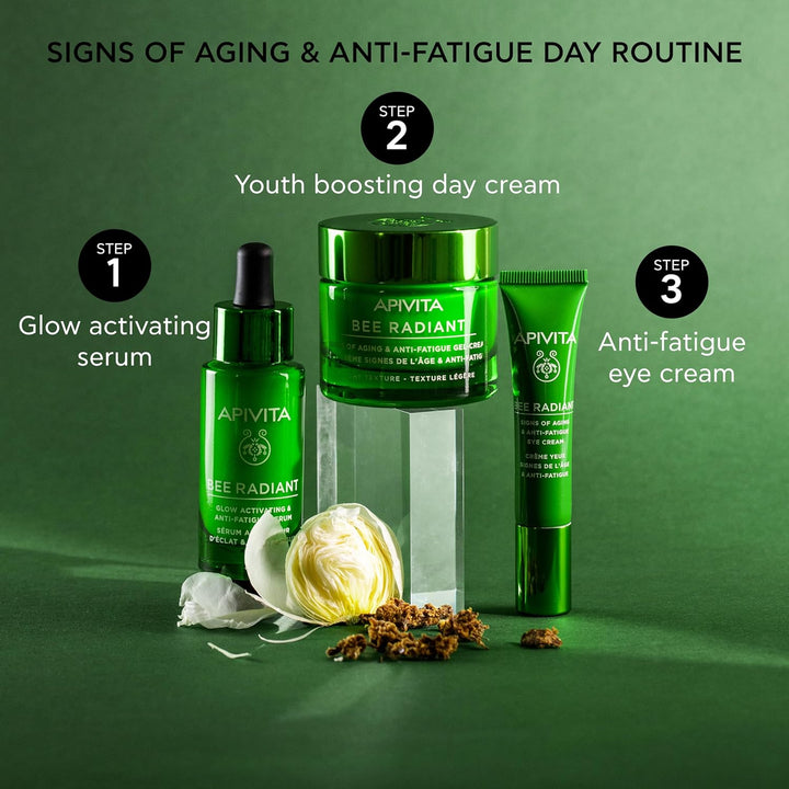 Apivita, Bee Radiant Signs of Aging und Anti Fatigue Gel Cream Light Texture, 50 ml W84" x L84"(214c