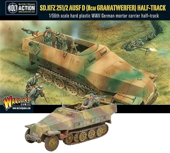 Warlord Games SD.KFZ 251/2 AUSF D (8CM GRANATWERFER) HALF TRACK Action Wargaming Miniatures by Bolt