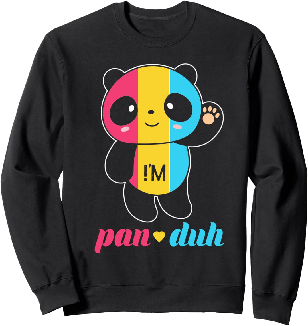 Pansexuelle Flagge Gay Pride Queer Panda Geschenk Pansexuell Sweatshirt