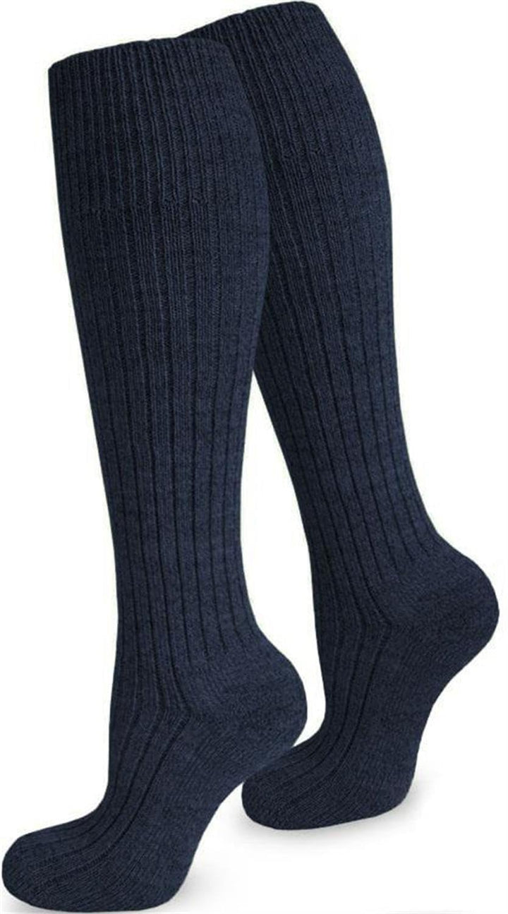 Polar Husky 6 Paar Herren Übergrösse Kniestrümpfe (Arbeitsstrümpfe) mit Frottee Sohle Farbe Marine G
