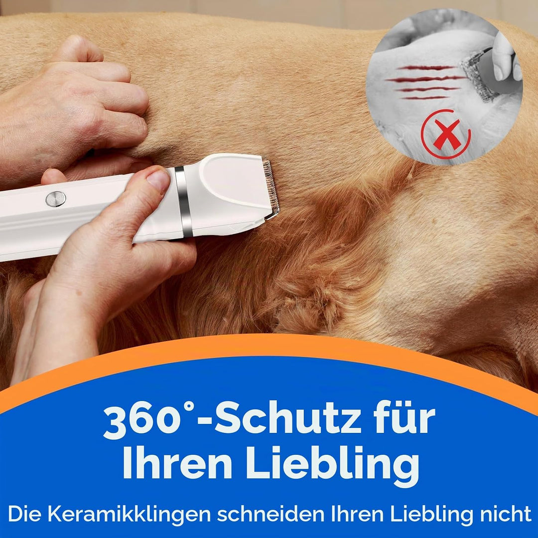 Pfotentrimmer für Hunde, 4-IN-1 Leise Schermaschine Katze Set, Profi Haarschneidemaschine für Katzen